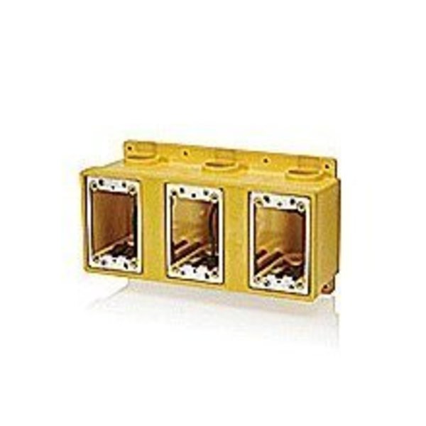 Molex Electrical Box, 109.1 cu in, FD Box, 3 Gang, PVC 1301280152
